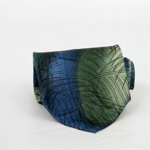 The Nature Conservancy Preservation Coll Rain Forest Blue Green Silk Men Necktie